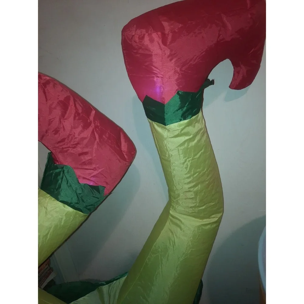 Holiday Time Christmas Inflatable Elf Legs, 3.5' Lights Up